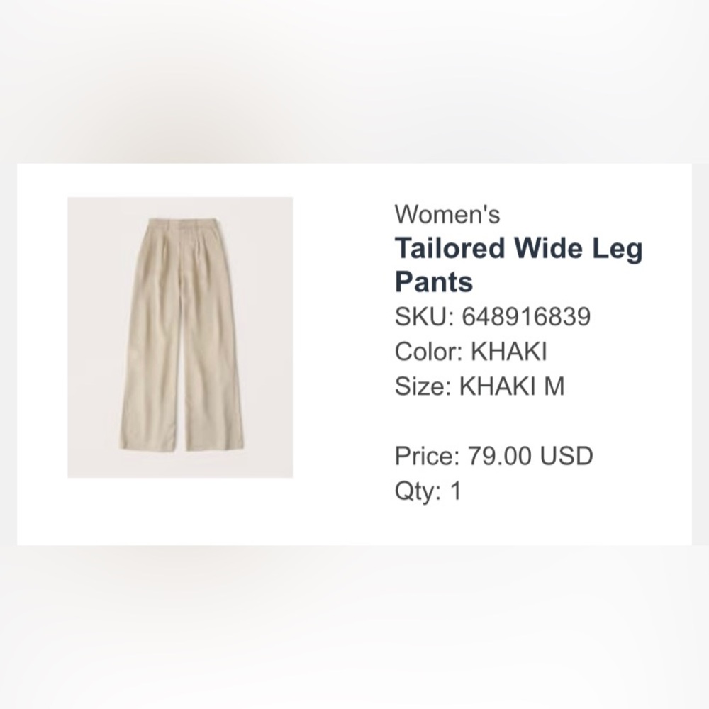 Abercrombie Tailored Wide Leg Pants